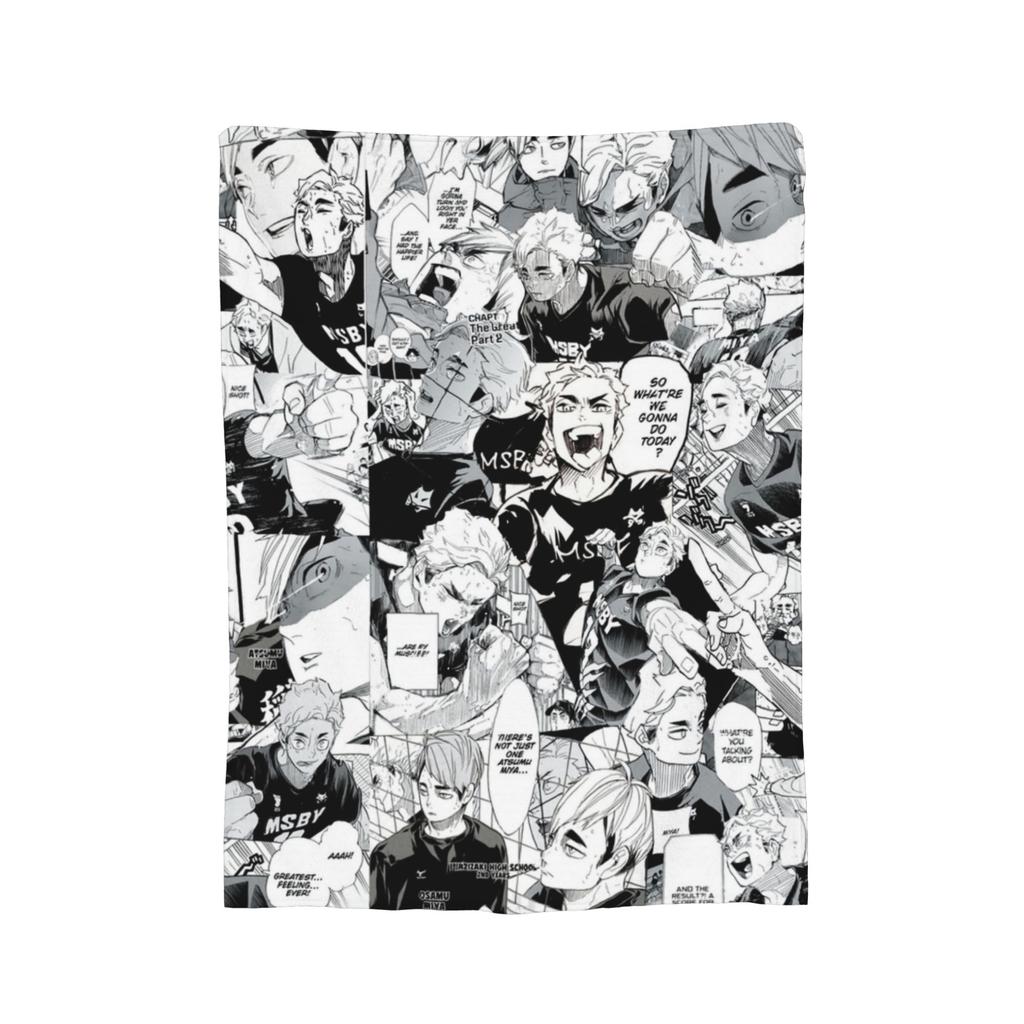 Anime Haikyuu Plush Blankets Miya Atsumu Manga Novelty Throw Blankets for  Sofa Bedding Lounge 150*125cm Quilt,