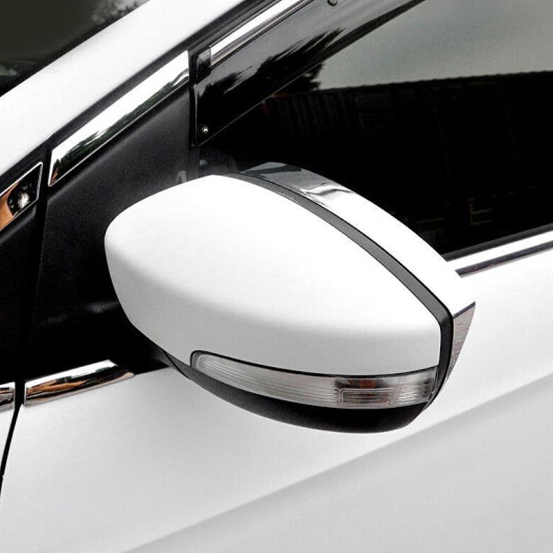 For Ford Kuga Escape 2013 2014 2015 2016- Stick Rear View Side Glass Mirror Trim Frame Rain Shield Sun Visor Shade Eyebrow