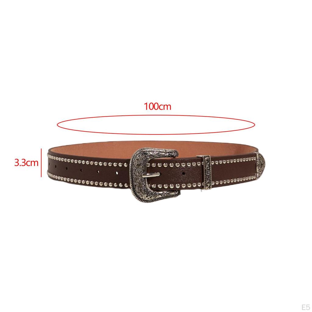Women Waist Belt Ladies Belts Adjustable Decorative Dress Eyelet PU Leather for