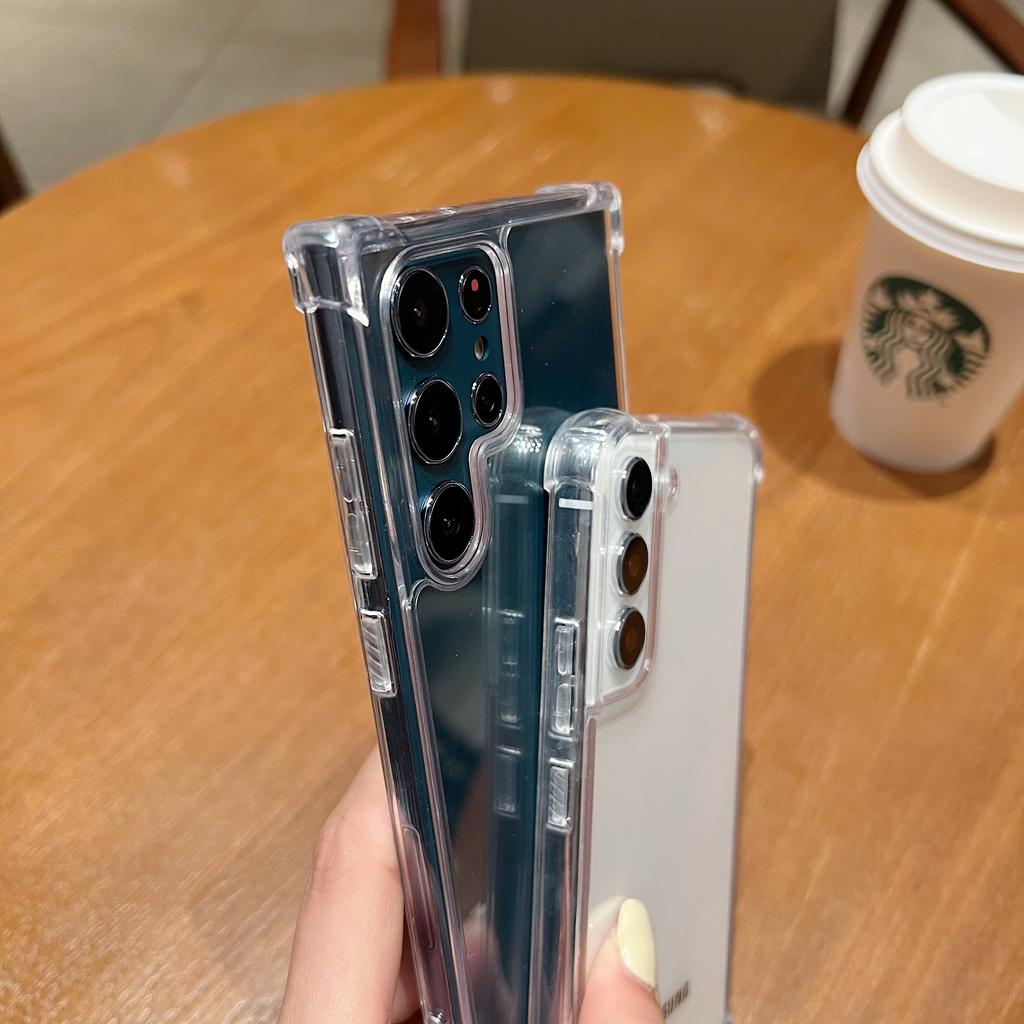 Transparent Shockproof Case for Samsung S23 S22 S21 S20 FE Plus Ultra A22 5G A12 A32 A52 A72 A42 A33 A53 A73 A13 Acrylic Cover