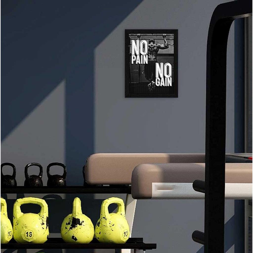 Citat Motivațional Fără Durere Fără Câștig Tablou Artă de Perete, Multicolor, Motivațional, 10 X 13 Inci, Set de 1