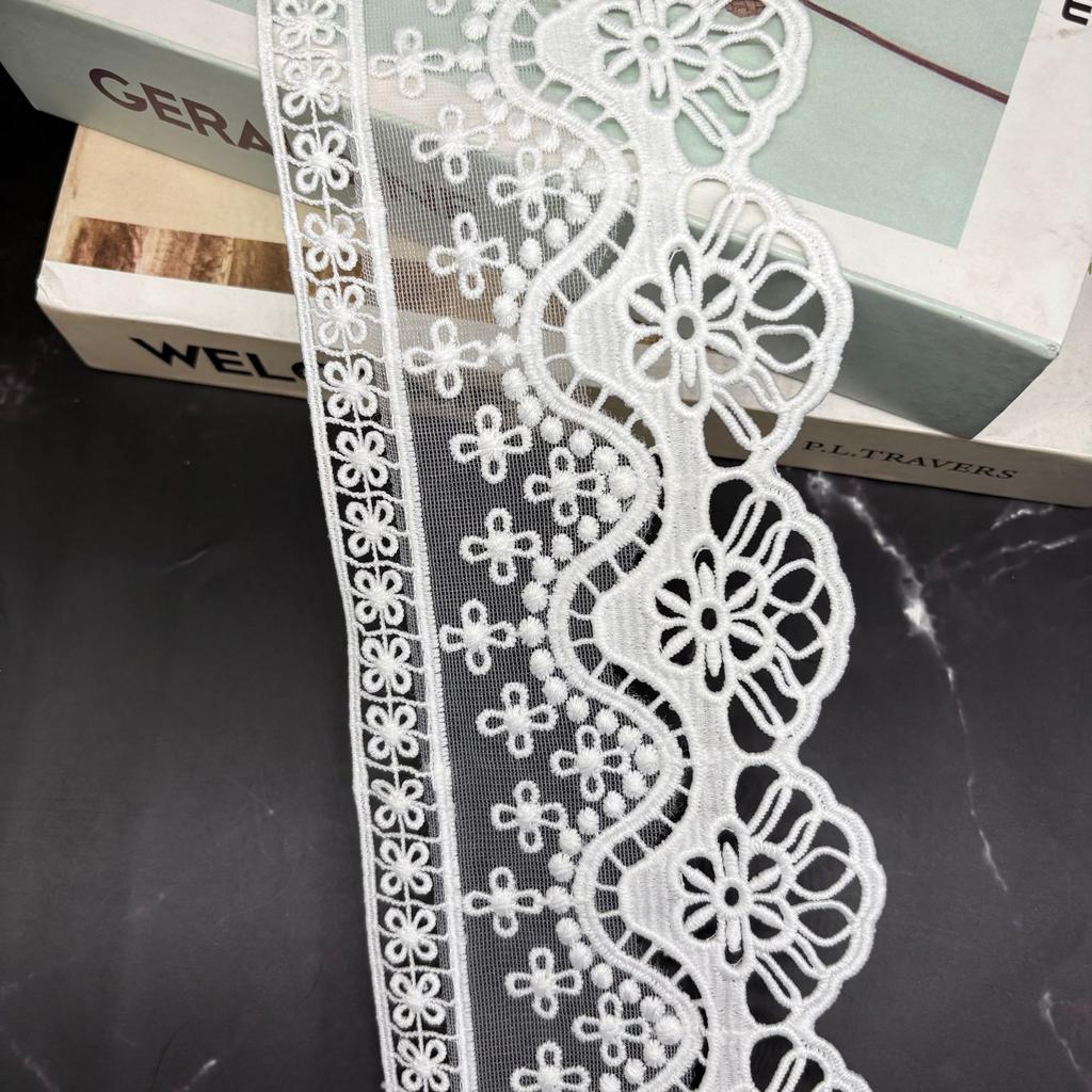 Water-Soluble Lace Milk Silk Embroidered Lace, Dress Women'S Clothing Children'S Clothing Hem Hollow Decoration
