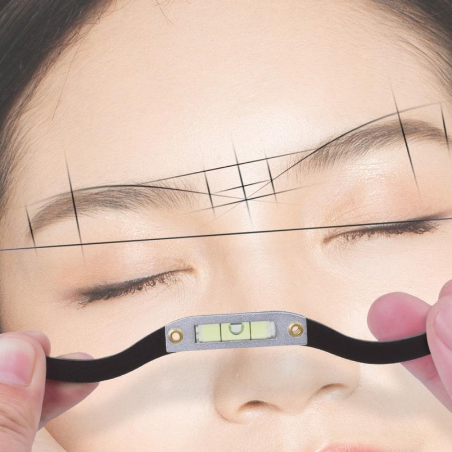 1PC Eyebrow Positioning String Mark Ruler Microblading Horizontal Bead Mapping Ruler For Permanent Makeup Measuring Brow Design
