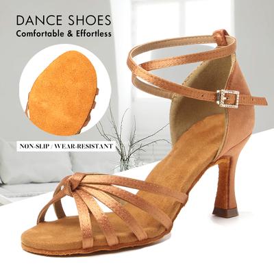 Kadın Tango Balo Salonu Latin Vals Dans Kız parti ayakkabıları Yüksek Topuklu 7 CM