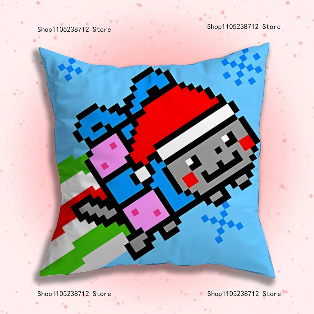 N-Nyan Cat Pillowcase Pillowslip Cushion Plush Boys Girls Cartoon Anime Kawaii Decoration Kids Birthday Cute Gifts