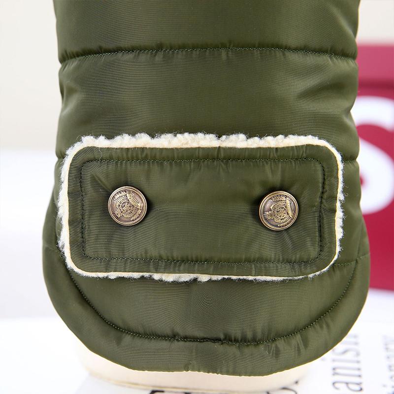 Winddichter Fleecekragen Hundejacke Winter Warm Gepolsterte Hundekleidung für Kleine Hunde Welpen Haustier Weste Chihuahua Yorkie Mops Haustier Mantel