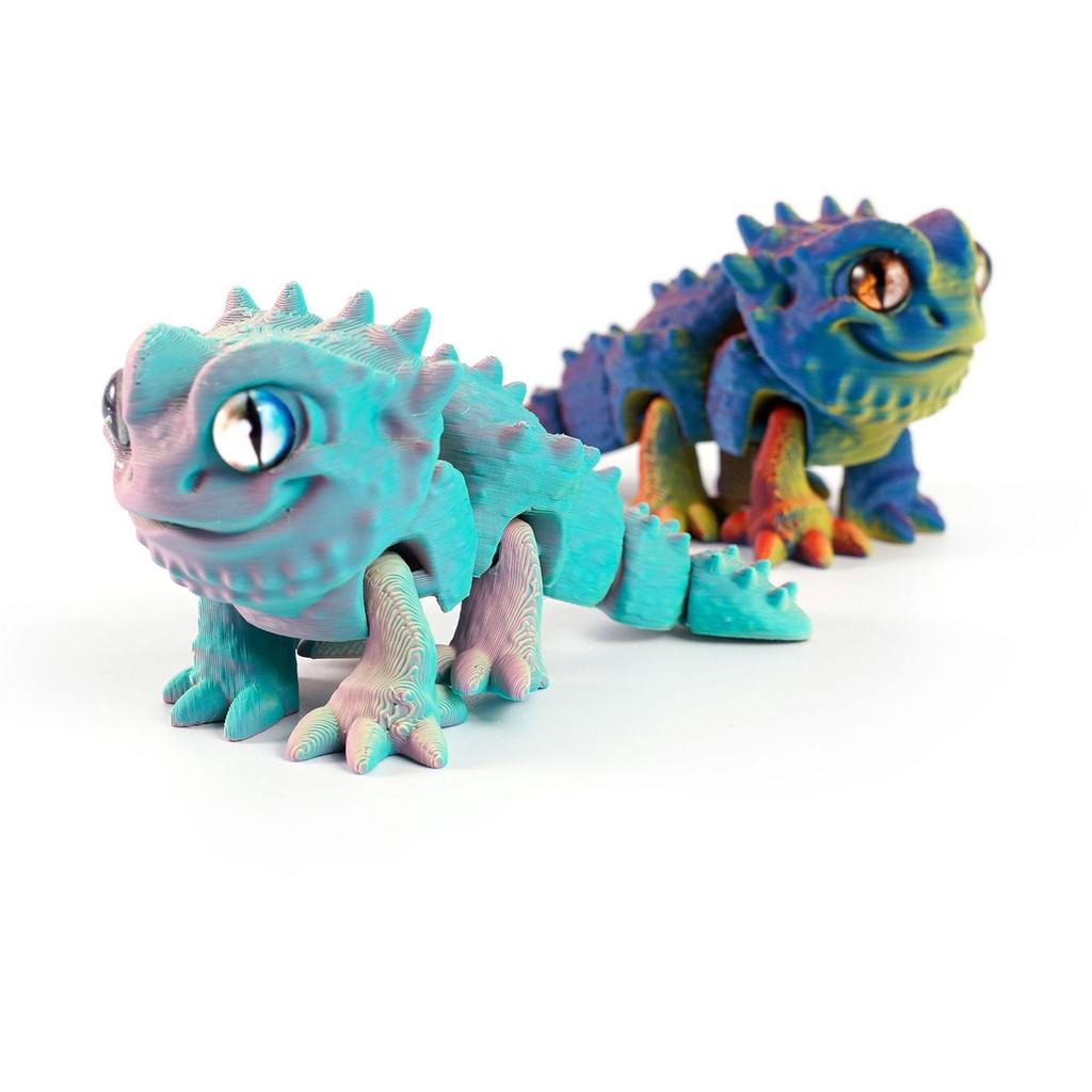 3D Printed Dragon Lizard Animal Model With Movable Joints Articulated Cool Desktop Creative Ornaments Action Figures Toy For Kid