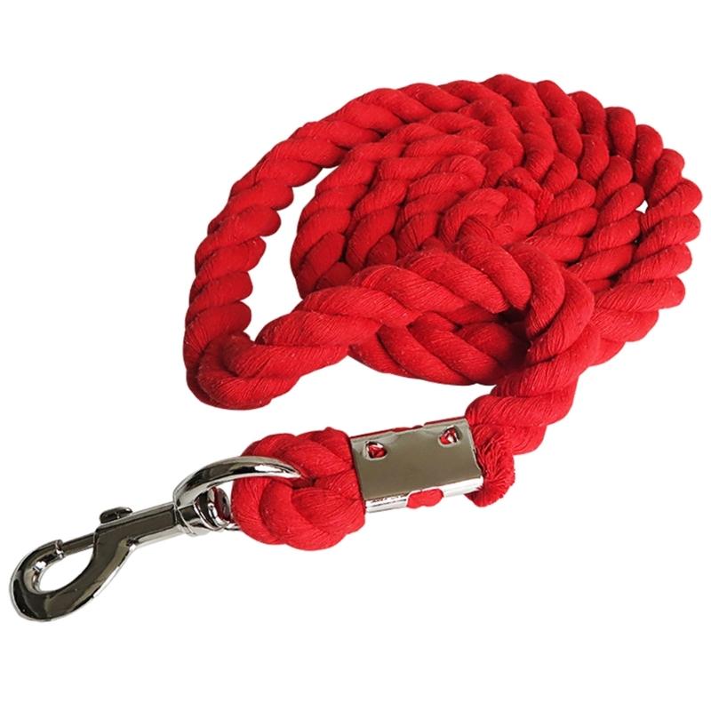 Braided Cotton Horse Leading Rope with Swivel Buckles Heavy Duty Leading Rope Thick Horse Leading Rope Cotton Enduring