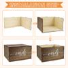 Retro Holz Aufbewahrungsbox für Grußkarten Umschlagbox für Hochzeit Geburtstag Baby Show Party 11 Zoll Hochzeitskartenbox