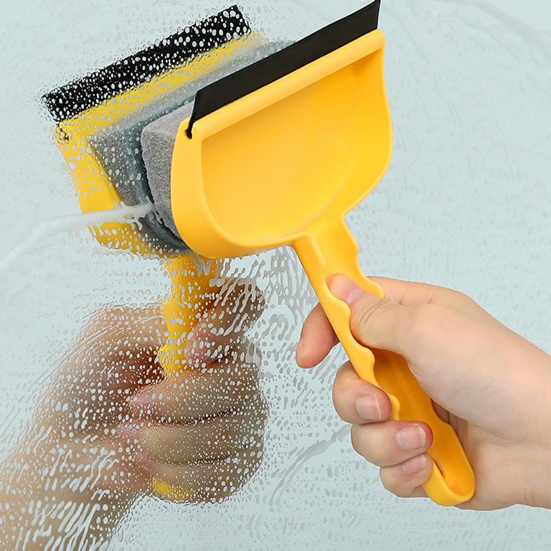 Bathroom Mirror Cleaner Silicone Blade Holder Glass Wiper Hook Car Glass Shower Squeegee Windshield Wiper Scraper Home Cleaning
