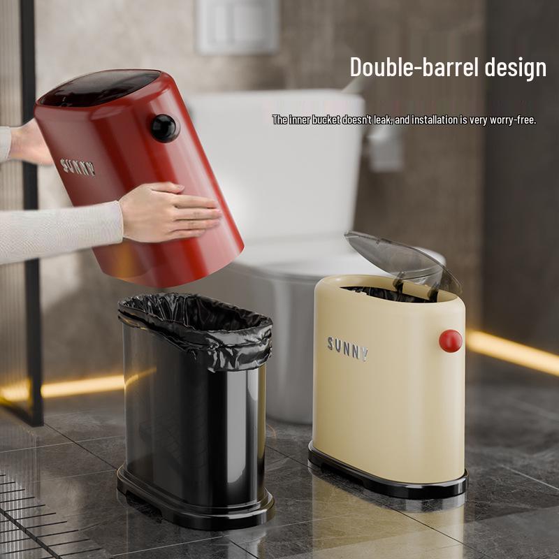 New Dopamine Press-Type Multifunctional Trash Can for Bathroom and Living Room