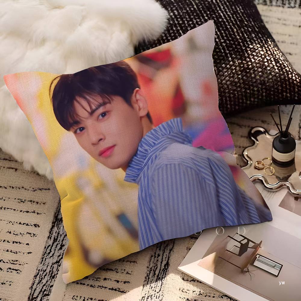 Kpop A-Astro Cha Eun Woo Personalized Pillow Dust Cover Bedroom Kids Party Decoration Pillowcase Birthday Children Gift