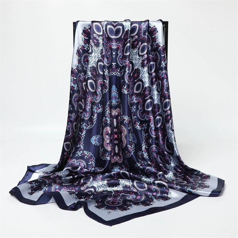 90CM Women Fashion Square Lady Shawl Colorful Lace Scarf Female Tassel Shawls Scarves Spring Summer Photo Props Accessories