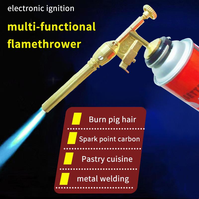 Portable Copper Welding Gas Torch Flame Butane Gas Burner Outdoor Camping BBQ Kitchen Welding Equipment Flamethrower