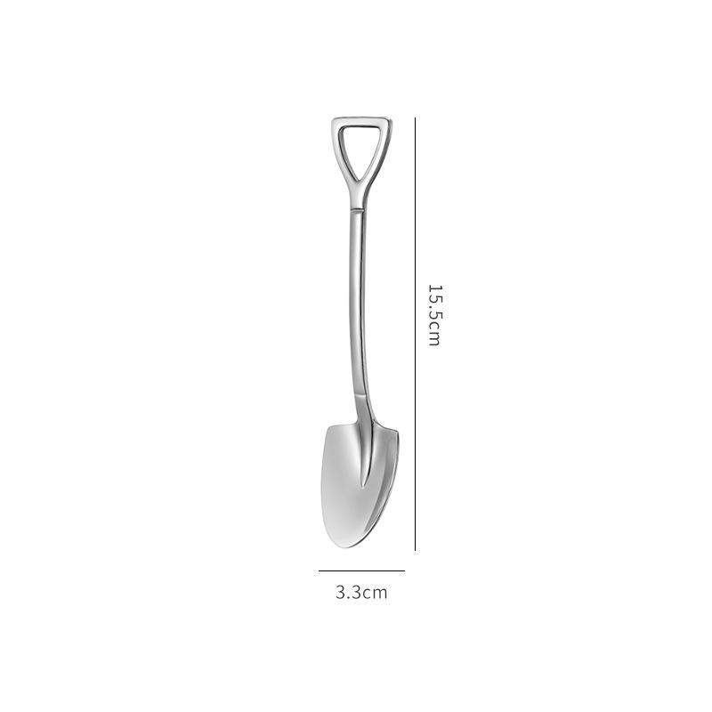 

4 шт. Ложка-лопатка из нержавеющей стали, креативные кофейные ложки, десертные ложки, чайная ложка, кухонная посуда, подарочный набор столовых приборов