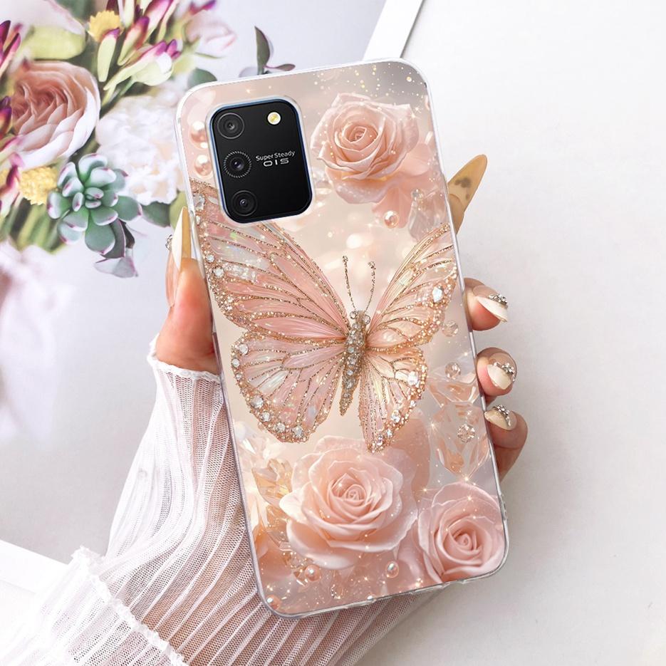 For Samsung Galaxy S10 Lite Case SM-G770F Luxury Butterfly Tree Painted Cover Soft Silicone Phone Case For Samsung S10 Lite Bags