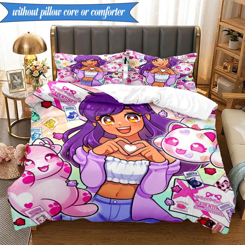 Purple Powerhouse 3pcs K-pop Music Group Bedding set,Ideal for Bedroom, Dormitory,Including Duvet Cover And 2pcs Pillowcases,Fan Gifts
