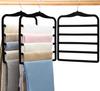 Closet Organizers and Storage,5 Pack Organization and Storage Pants-Hangers-Space-Saving,Velvet Hanger for Dorm Room for College Students