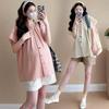 2026 Korean Puff Sleeve Doll Shirt & Belly Support Shorts Set