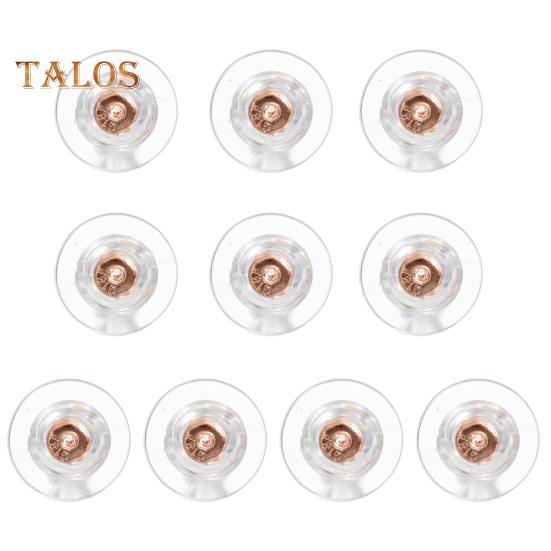 

10 шт. Силіконові спинки сережок Гіпоалергенні м’які прозорі спинки сережок Замінники без нікелю з подвійним безпечним замком для сережок рожевий колір золота