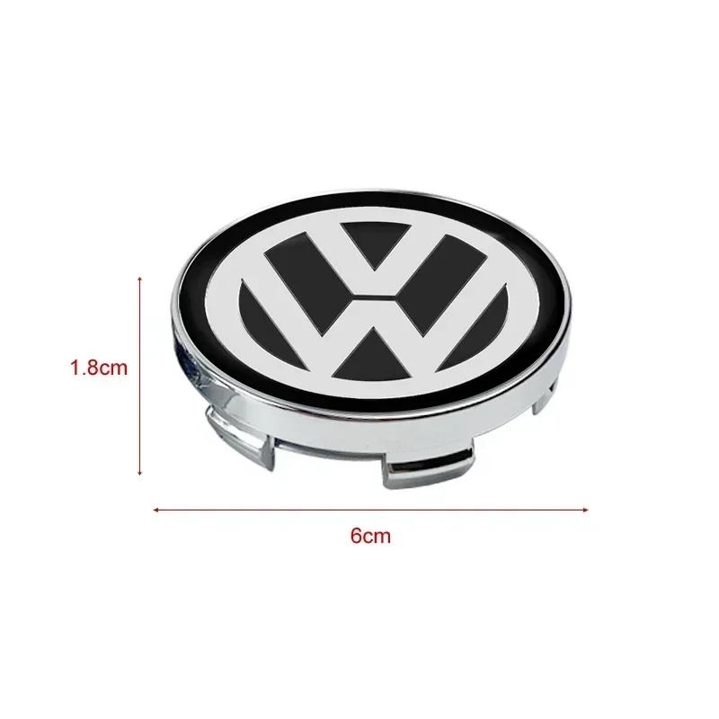 Auto Für Volkswagen VW 4 Stück 56/60mm Auto Radnabendeckel Aufkleber Felgendeckel Aufkleber Auto Zubehör Für Volkswagen Golf Polo Ti