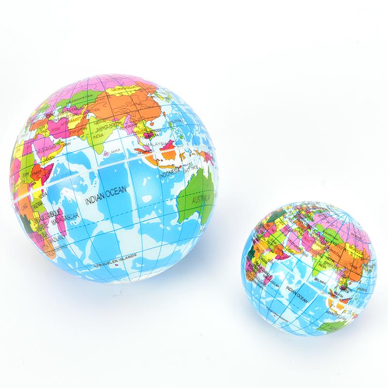 Stress Relief Vent Ball World Map Squeeze Hand Wrist Exercise Geograpy Learning