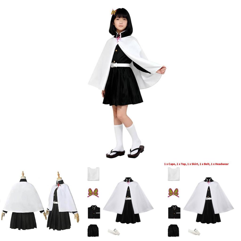 Demon Slayer Kimetsu No Yaiba Tsuyuri Kanao Costume With Casual Style And Linen Fabric For Youths