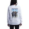 Vans X One Piece Straw Hat Pirates Character Letter Print Long Sleeve T-Shirt Women Tops White VN00038BWHT