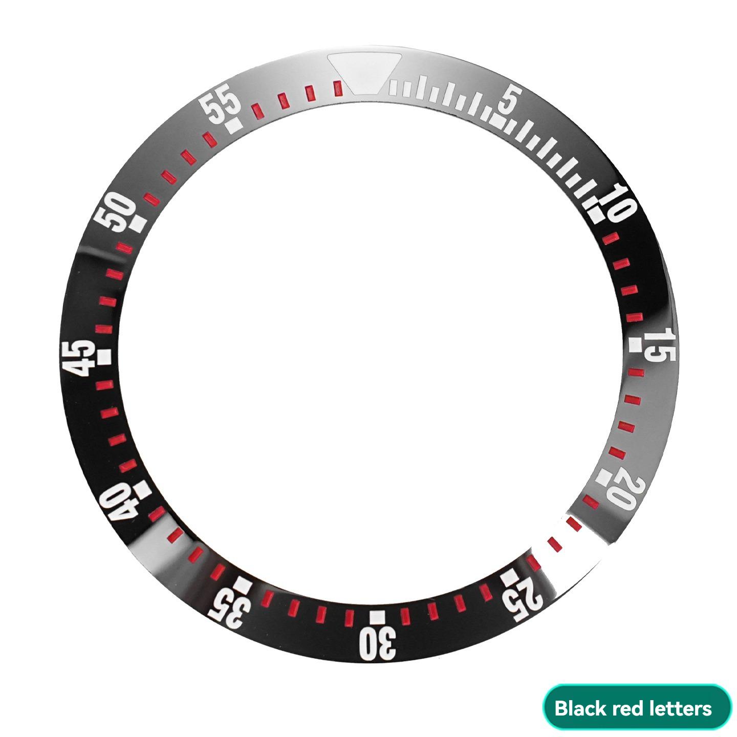 Керамический безель Внешнее кольцо для часов Seiko SKX007 Наклонное кольцо для рта 5-55 Безель 38x30,7 мм Кольцо с цифровой шкалой Аксессуары для часов 38x30.7mm