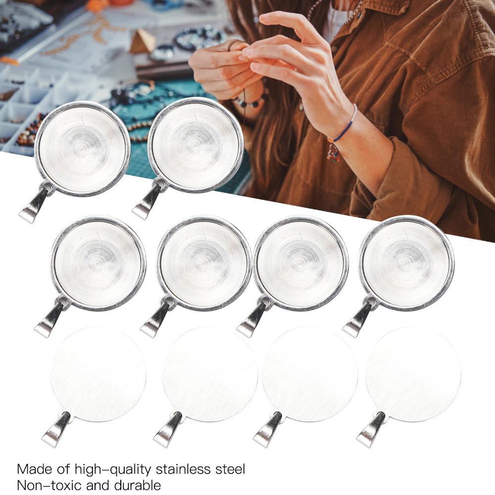 10pcs 20mm Size Round Pendant Tray Round Shape Blank Pendant Tray Custom Jewelry