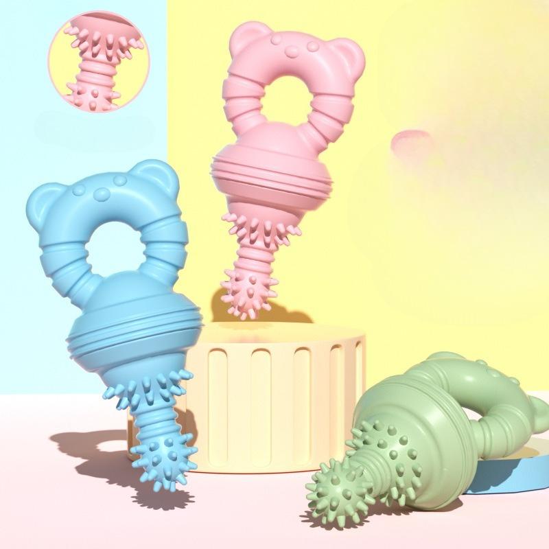 Pachet Nou Jucărie pentru Animale de Companie Jucărie pentru Câini în Formă de Pachet, Set Durabil Minge pentru Dentitie și Băț pentru Dentitie