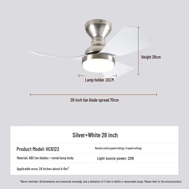 Modern Minimalist Ceiling Fan Light