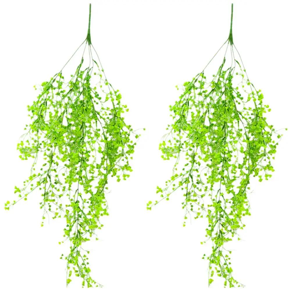 

80cm Artificial Admiralty Willow Wall Hanging Plant Fake Willow Vine Garland Greenery Rattan For Home Garden Balcony Decora K3Q3 зелений