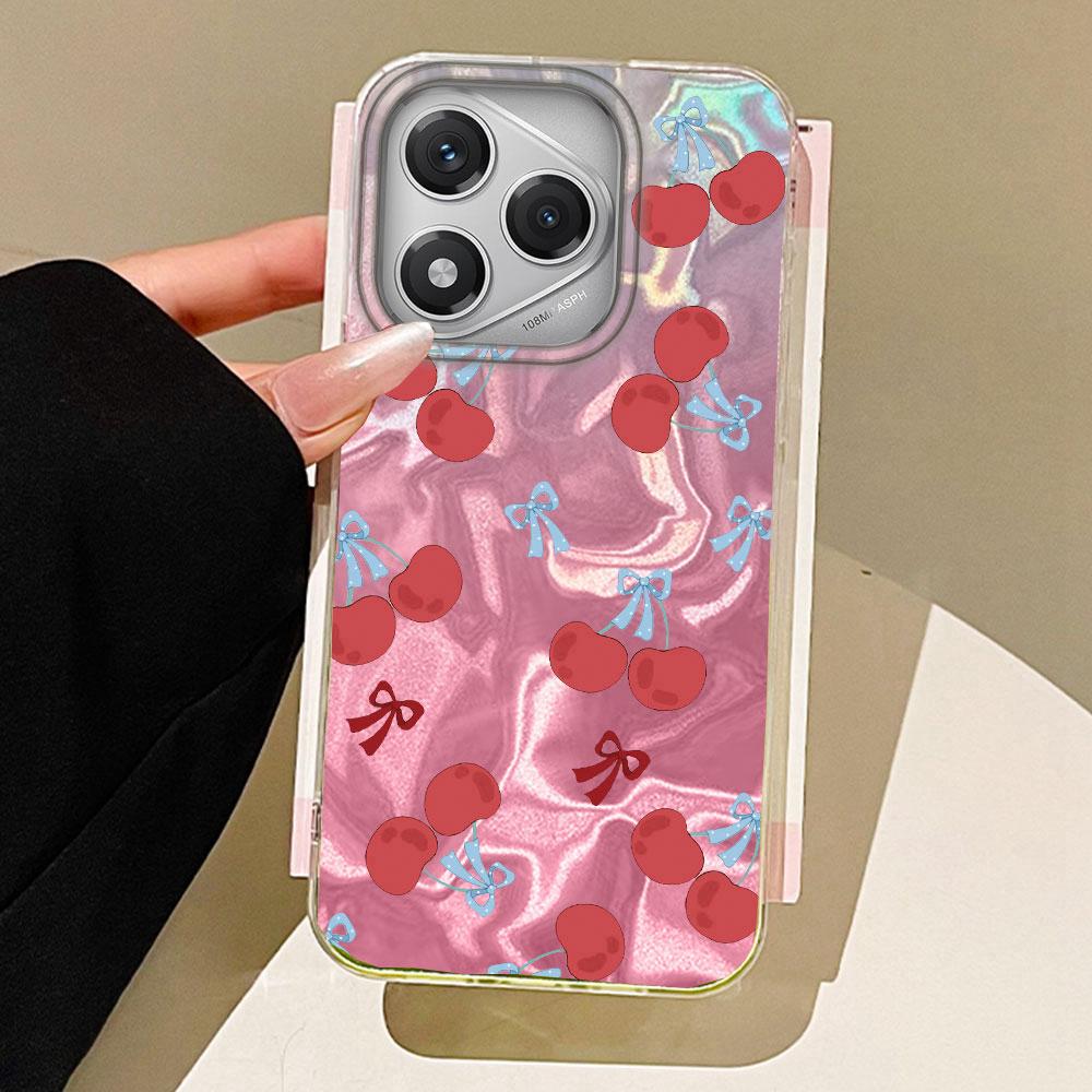 Summer Fruit Red Cherry Girls Phone Case Phone Case for Honor 400 200 Pro Magic 7 5 Lite X9a X9c X8a X8b Silicone Back TPU Cover