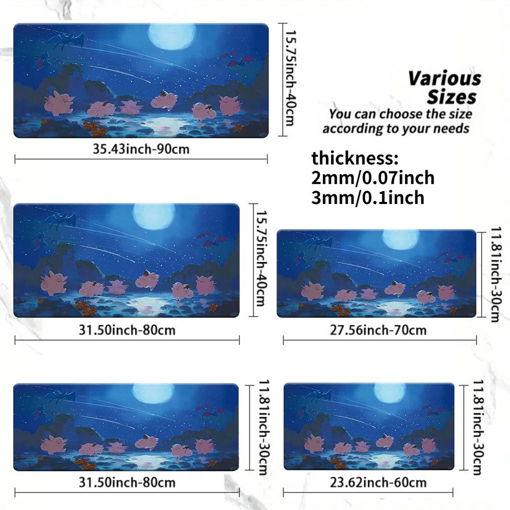 Eeveelutions Moonlit Forest Pokmon Gaming Mouse Pad 30x80x0.2cm