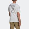 adidas Letter and Number Print Sports Short-Sleeve Soccer Jersey for Men, White