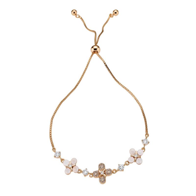 Light Luxury 18k Gold Plated Zircon Star Shape Bracelet For Women Gift Gift For Employees