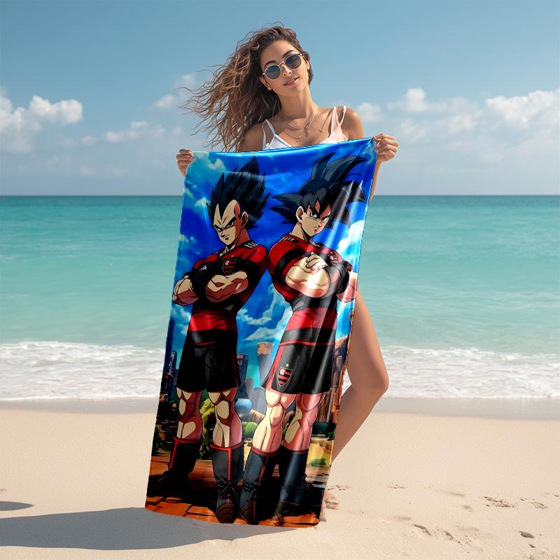 1pc Dragon Ball Z Saiyan Brothers Cartoon Quick Dry Microfiber Bath Towel for Swimming Surfing Camping Unisex Holiday. SJT7201110