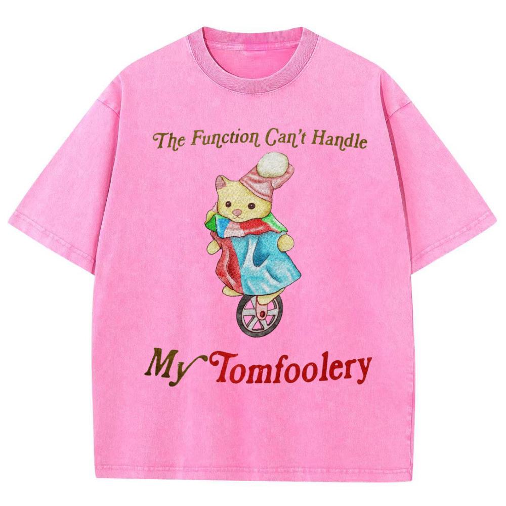 Summer Cartoon Bear Print Women's T-Shirt Wash Oversized Short Sleeve Couple Y2K Sweetheart Casual Top