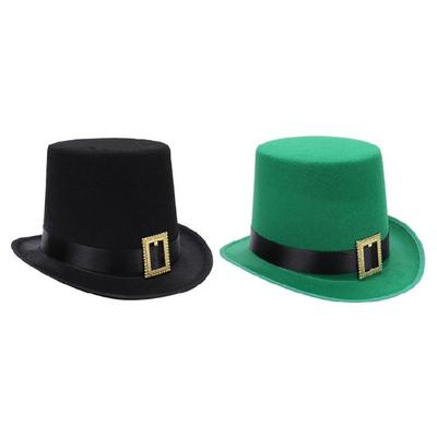Unisex Saint Patrick's Day Hat Porkpie Hat Fedoras Top Hat Stage Show Accessory For Stage Performers