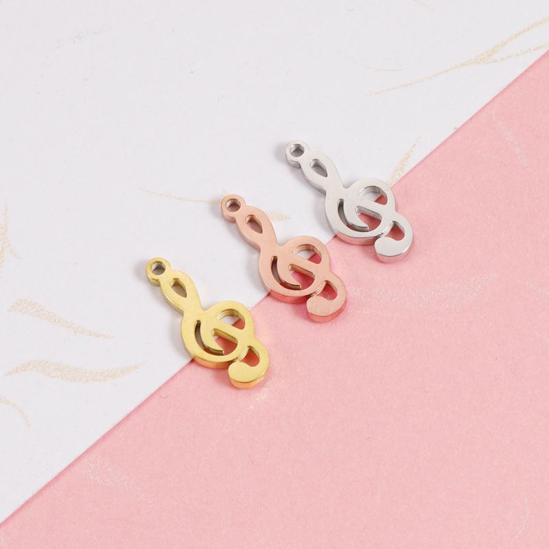 Stainless Steel Music Note Pendant for DIY Bracelets & Necklaces