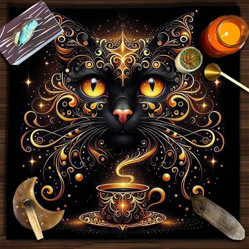 Luxurious Velvets Tarots Cloth Soft Velvets Divination Mats Mystical Symbols Enhances Spiritual Practice