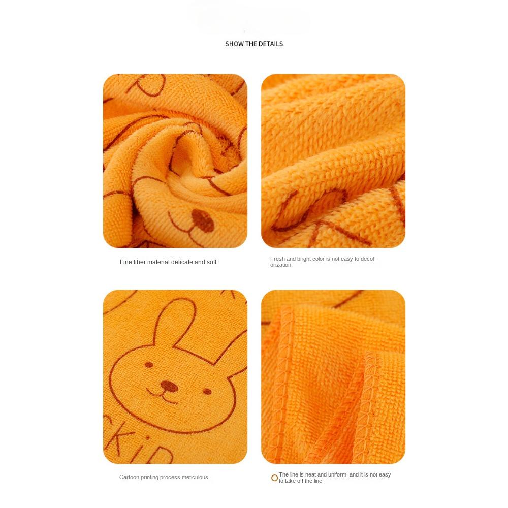 Comfortable Soft Absorbent Bath Towel Cute Cartoon Pattern Bath Towel