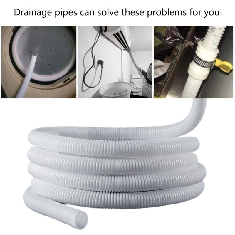 Extendable Washing Machine Drainage Tube Flexible Rubber Pipe with Secure Connection Joints for Drainage System Use