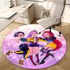 1pc KPop Demon Hunters17 Design Printed Area Round Carpet for Bedroom Living Room Home Decor Rugs Mat Non Slip Mat Rug for Bedside