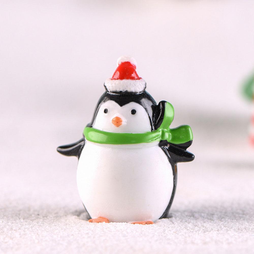 Christmas Elk Penguin Polar Bear New Year Creative Micro Landscape Snow Scenery Design Decoration Creative Resin Animal Gift