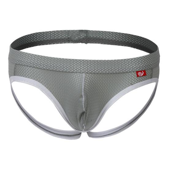 Men Briefs Low-rise U-Convex Patchwork Color Thong Breathable Mesh Hip Lifting Fine Stitching Underwear