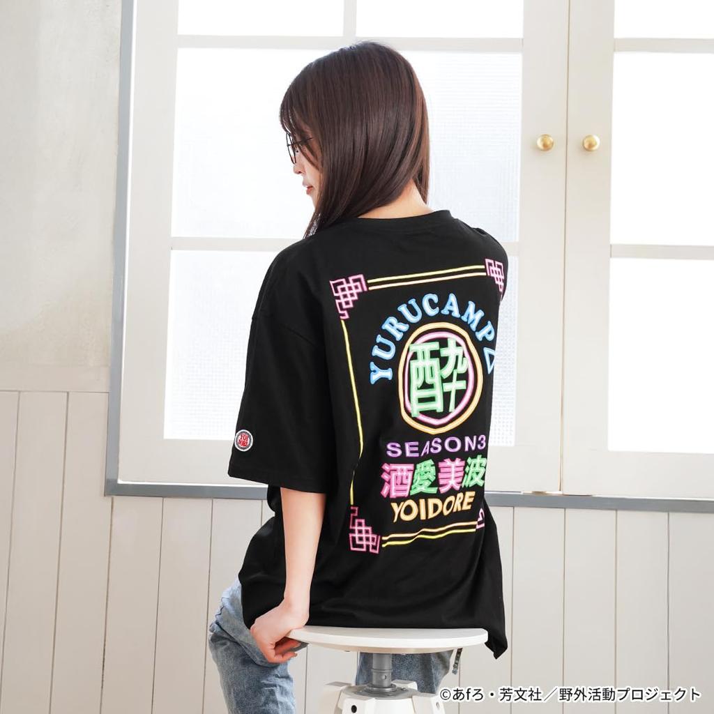 SEASON 3 YOIDORE Collaboration Black XL Size Yurucamp T-Shirt [Neon]