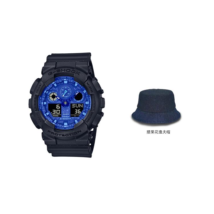 CASIO Men Liquid Crystal/Analog Dual Display Series Watch GA-100BP-1APR