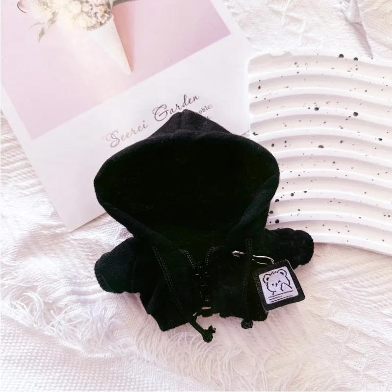 1PC 17cm Labubu Clothes Cute Mini Plush Doll's Outfit Accessories Jumpsuit Hooded Sweater Poncho for Labubu Dolls